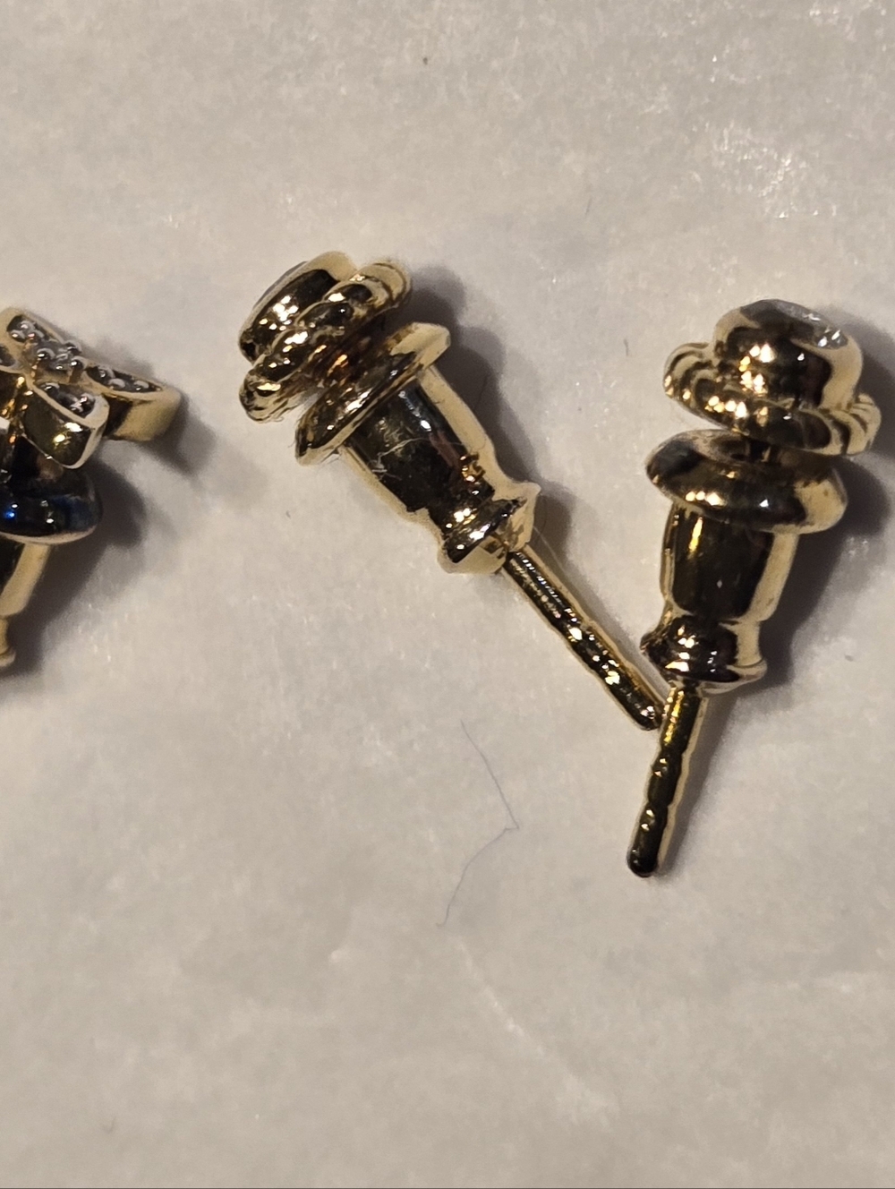 Raven James Sia Stud Earrings - Gold Plated Sterling And Crystals - Picture 9 of 10